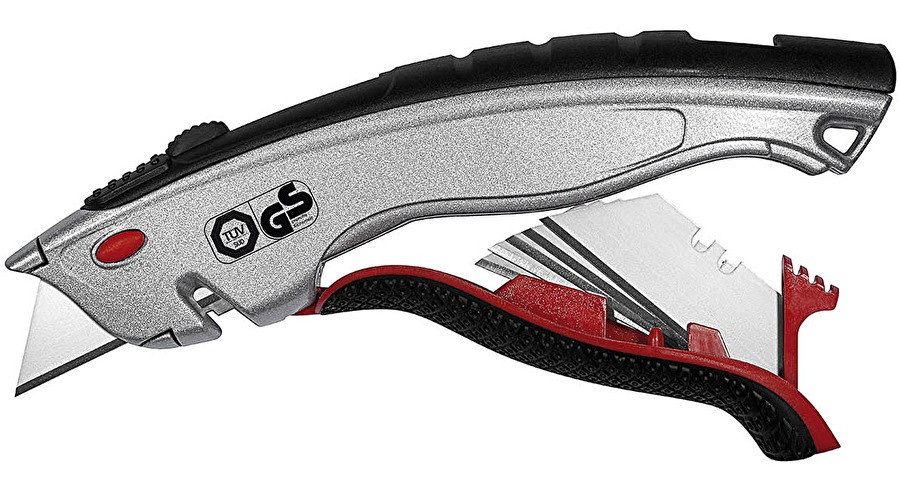 WEDO Safetycutter PROFI PLUS Sicherheitsmesser in Silber mit verstellbarer Schnitttiefe und einziehbarer Klinge - Bild 1