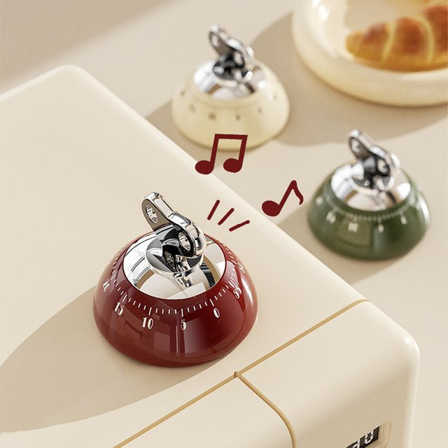 Magnetischer digitaler Küchentimer mit manuellem Countdown und Stoppuhr in Beige - Bild 1