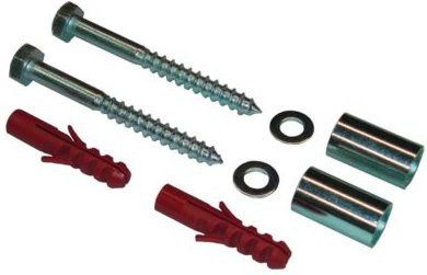 Probbax Schrauben-Set für die Wandmontage von Aschenbechern mit Dübeln und Unterlegscheiben, Farbe: Silber, Schraubengröße: 10 x 100 mm - Bild 1