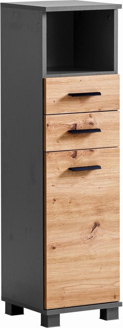 Schildmeyer Highboard Palermo in Anthrazit mit Türen und Schubladen, B/H/T: 30,3 x 110,5 x 32,6 cm - Bild 1