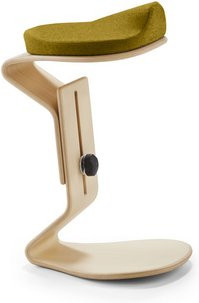 Mayer Sitzmöbel Hocker NEST NATURE in Gelb mit Wolle, Breite: 38 cm, Höhe: 71 cm, Tiefe: 38 cm - Bild 1