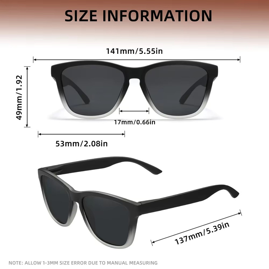 KINGDREAM Sonnenbrille, quadratisch, Vollrand, Kunststoff, Unisex, polarisiert - Bild 3