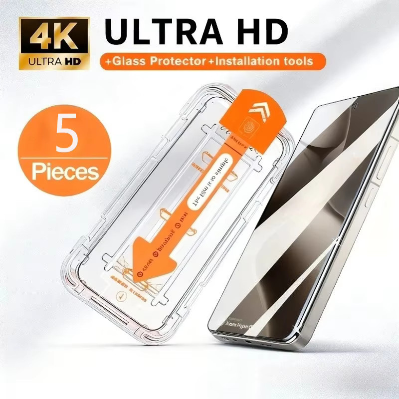 Displayschutzfolie aus gehärtetem Glas für Honor X8, X8a, X8b, X9, X9a, X9b, X9c, X8D, X9D mit automatischem Installationswerkzeug, transparent - Bild 1