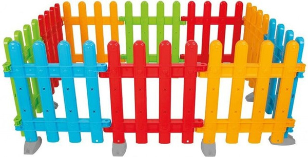 Pilsan Kunststoff Spielzaun Multi 06226 Laufgitter, 10 Elemente, bunt, B: 51 cm, T: 4 cm, H: 54 cm