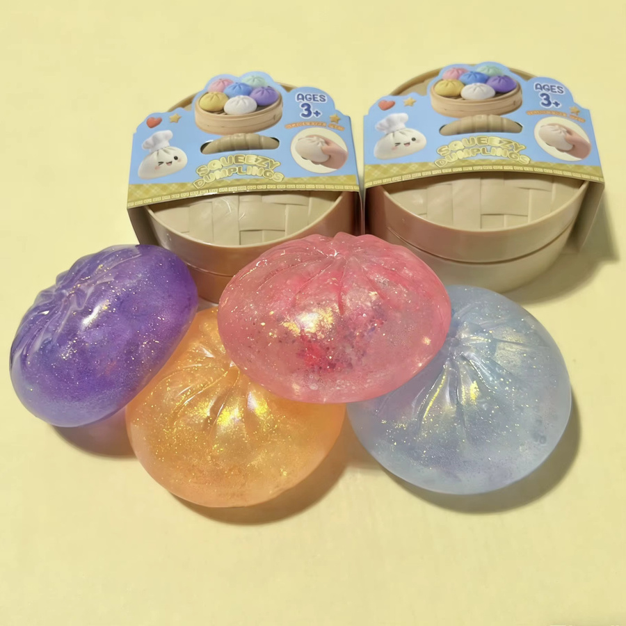Bandai Glitzernde Dumpling-Squishies, sensorisches Quetschspielzeug, ab 3 Jahren - Bild 2