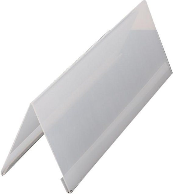Fishine 12er Set Acryl Namensschildhalter Transparent für Schreibtisch und Konferenzen - Bild 1