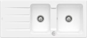Villeroy & Boch Spüle Architectura Aufsatzspüle aus Keramik in Weiß mit Ablaufgarnitur, Exzenter und CeramicPlus Beschichtung, Breite: 80 cm - Bild 1