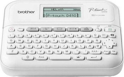 Brother P-Touch PT-D410VP Beschriftungsgerät in Grau und Weiß mit Thermotransfer-Technologie, USB-Anschluss und Unterstützung für TZe Schriftbänder von 3,5 mm bis 18 mm Breite - Bild 1