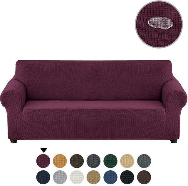 Wasserdichter und elastischer Sofabezug von Acesor in Lila für 1 bis 4 Sitze, Breite: 90-140 cm - Bild 1