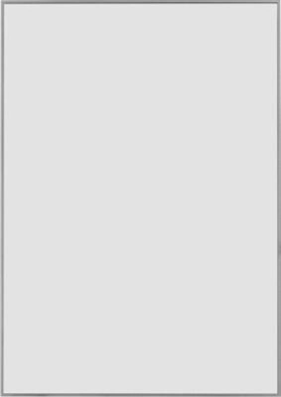 moedel Wandschild Madrid DIN A3 in Silber mit Aluminiumrahmen und Polyester-Abdeckung, B: 29,95 cm x H: 42,25 cm - Bild 1