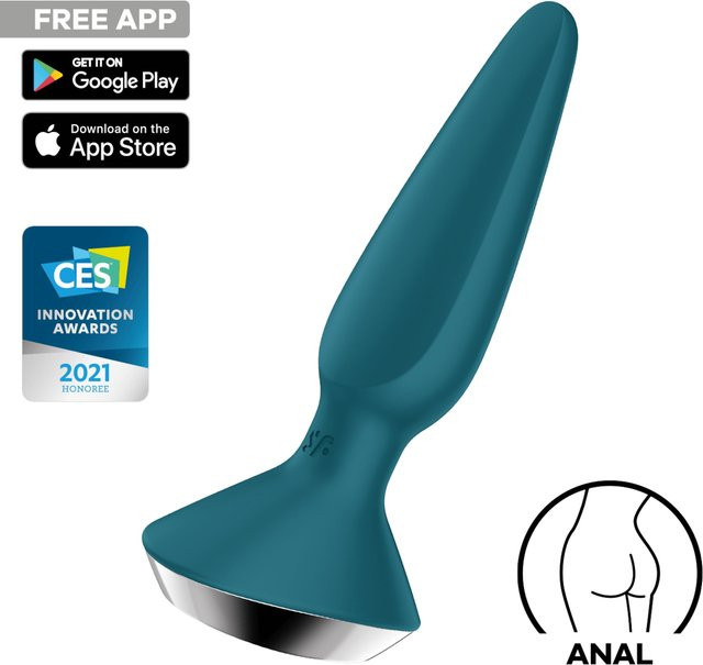 Satisfyer Plug-ilicious 1 Connect App App-gesteuerter Analplug in Petrol und Turquoise, Länge: 13,5 cm - Bild 1