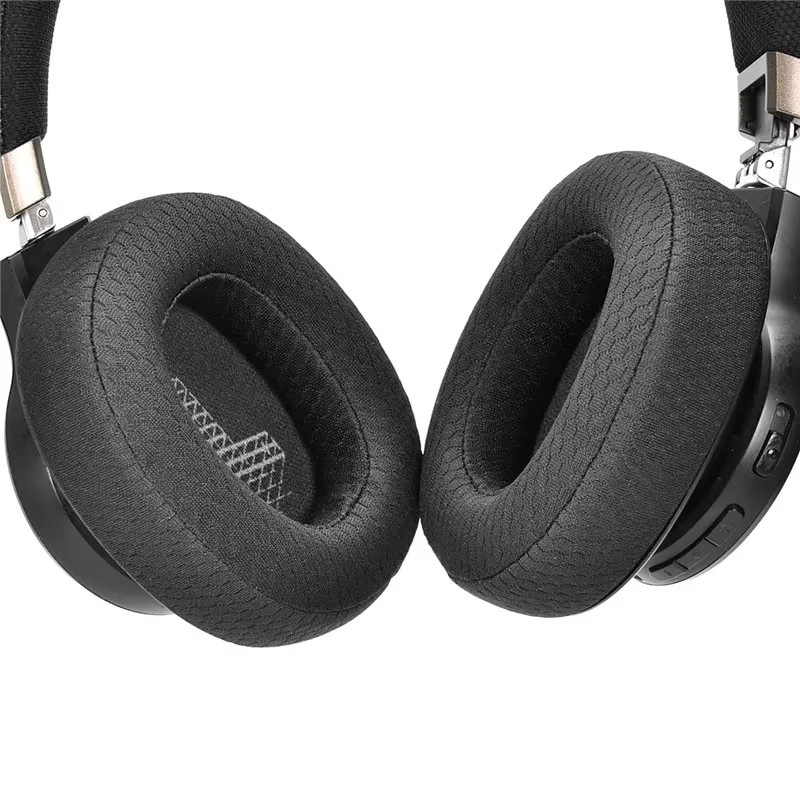 Atmungsaktive Ersatz-Ohrpolster im Fußball-Mesh-Stil für JBL E65, E65BTNC, Duet NC, Live 650BTNC und Live 660BTNC in Schwarz - Bild 3