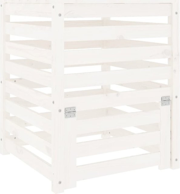 Komposter aus Massivkiefernholz von VD Home Furnishing in Weiß, B/T/H: 63,5 x 63,5 x 77,5 cm - Bild 1