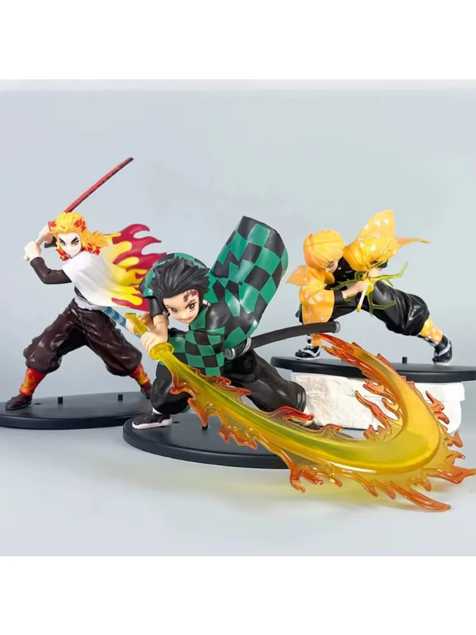 Bandai Demon Slayer Tanjirou Agatsuma Zenitsu Kyoujurou, Actionfigur, PVC-Modell - Bild 5