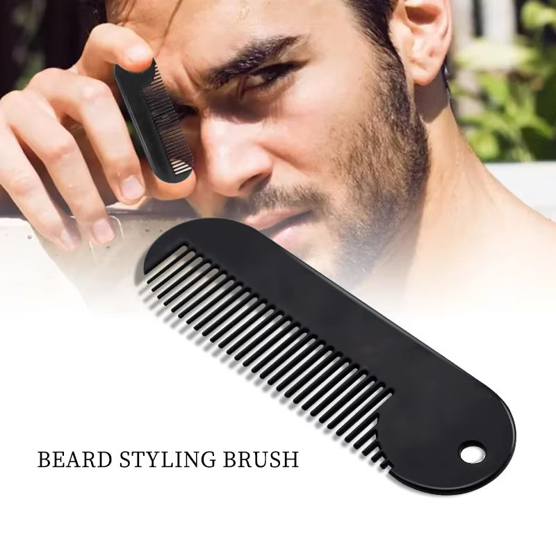 Edelstahl Bart Styling Kamm, antistatisch, Herren, für Echthaar und Perücken - Bild 1
