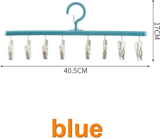 Yiran Furniture Multifunktions-Wäscheständer mit Sockenhalter in Blau - Bild 1