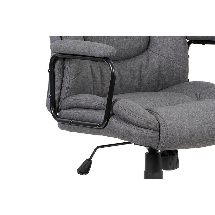 Chefsessel STING von byLIVING in Schwarz und Grau mit Stoffbezug und Metallgestell für dein Home-Office - Bild 2