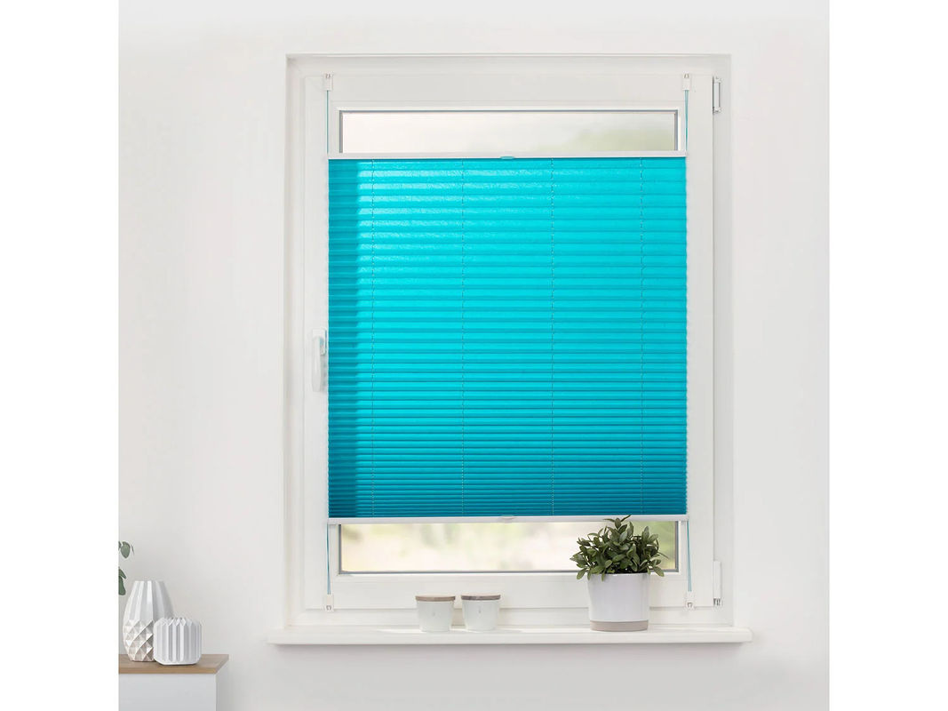 LICHTBLICK Plissee Klemmfix Single Pleat in Blau, halbtransparent, B: 55 cm, H: 130 cm - Bild 2