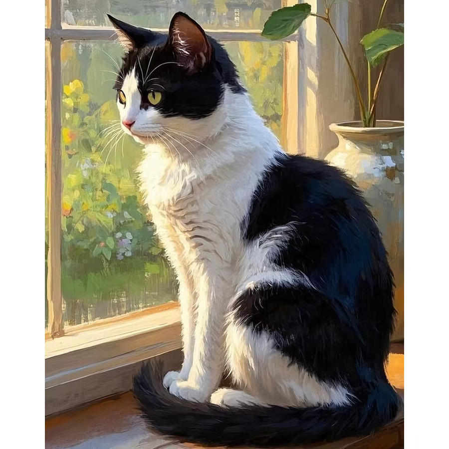 Huacan Katze Malen nach Zahlen, DIY Malset, ab 14 Jahren - Bild 5