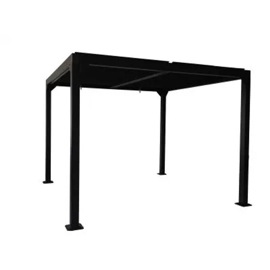 Jet-Line Gartenpavillon Dubai II aus Aluminium mit Lamellendach und Handkurbel in Anthrazit, B x T: 300 x 300 cm - Bild 2