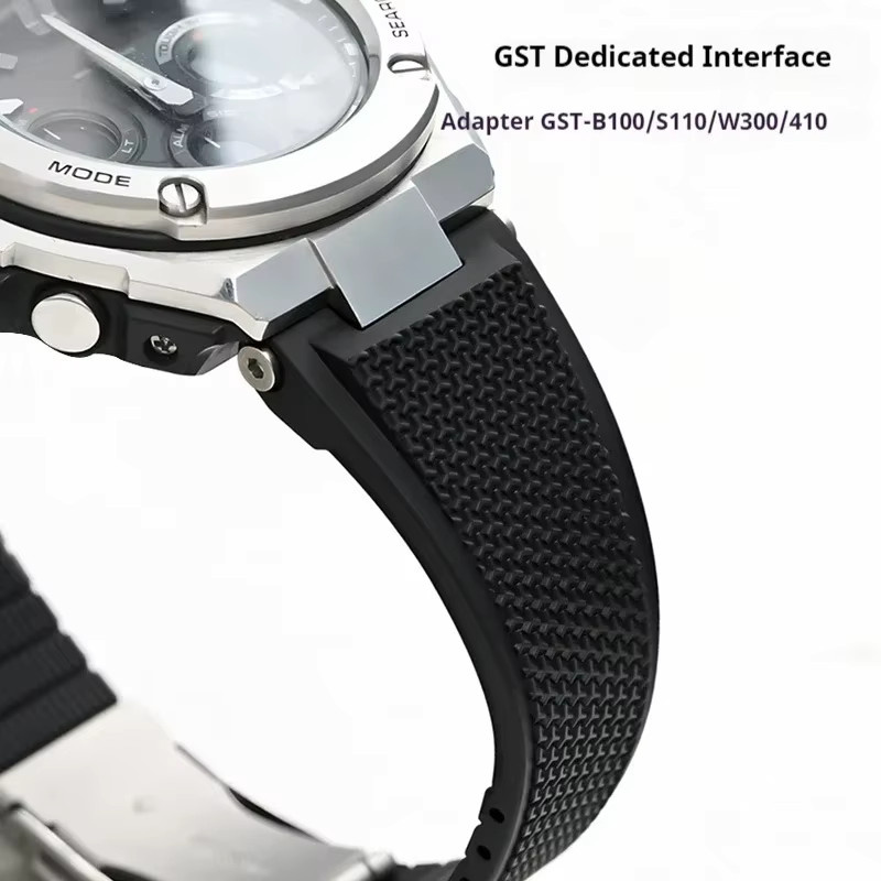 Casio Uhrenarmband Silikon, Edelstahl, Unisex - Bild 4