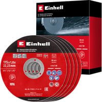 Einhell Dünntrennscheiben Set für Metall, 5-teilig, Durchmesser: 115 mm, Farbe: Rot - Bild 2