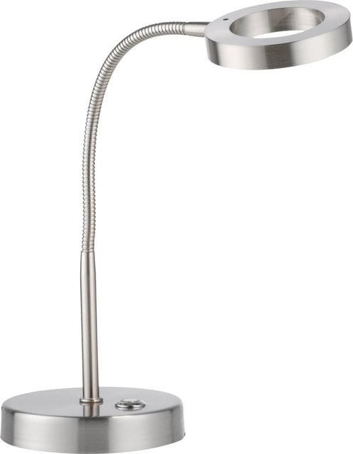 Paul Neuhaus LED-Tischleuchte Hensko in Silber aus Stahl, dimmbar, warmweiß - Bild 1