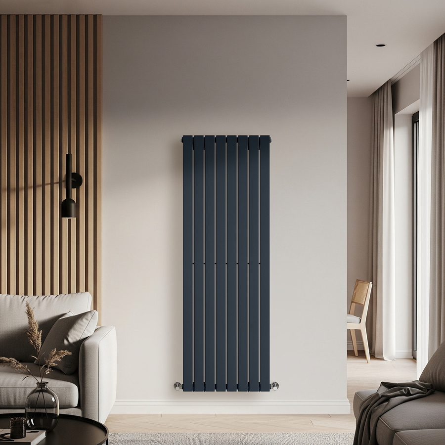 Einlagiger Design-Heizkörper Vertikal von Delta in Blau, Höhe: 160 cm, Breite: 56 cm - Bild 1