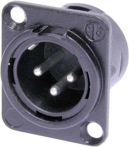 Neutrik NC3MDL1BAG XLR-Flanschstecker mit 3 Kontakten in Schwarz - Bild 1