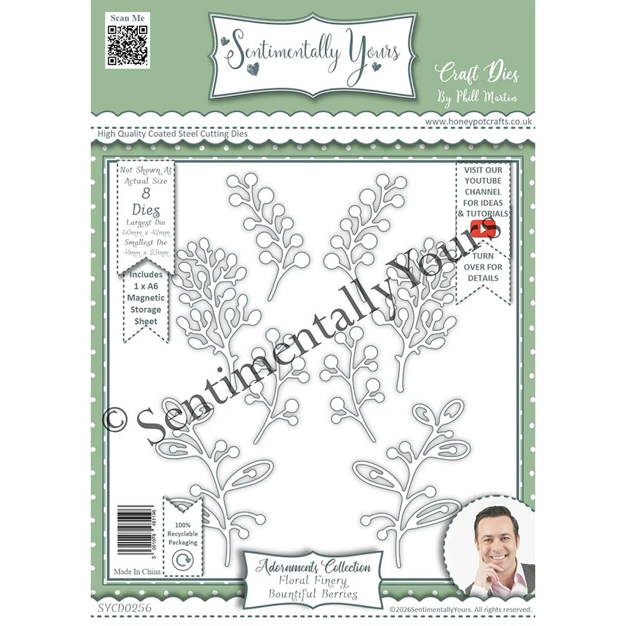 A6 Stanzformen-Set mit Blütenblatt- und Blättermotiv in Silber für Scrapbook, Tagebuch und DIY-Grußkarten - Bild 1
