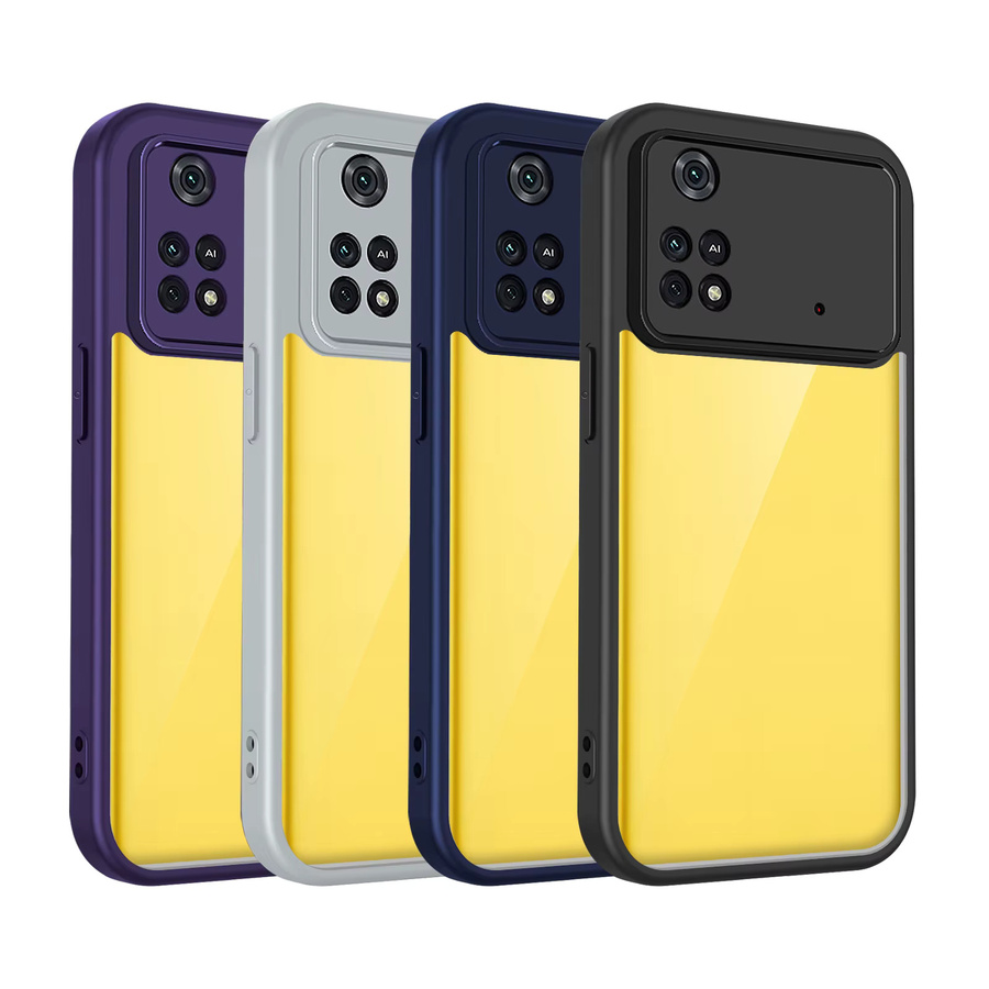 Xiaomi Poco M4 Pro 4G Silikon TPU Schutzhülle mit Air-Kissen Effekt in Transparent oder Grau - Bild 3