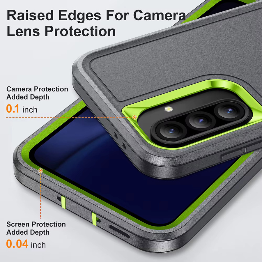 3in1 Military Grade Defender Schutzhülle mit Kickstand für Samsung Galaxy A57 A56 A55 A54 A53 A37 A36 A35 A34 A27 A26 A25 A17 A16 A15 in Orange - Bild 4