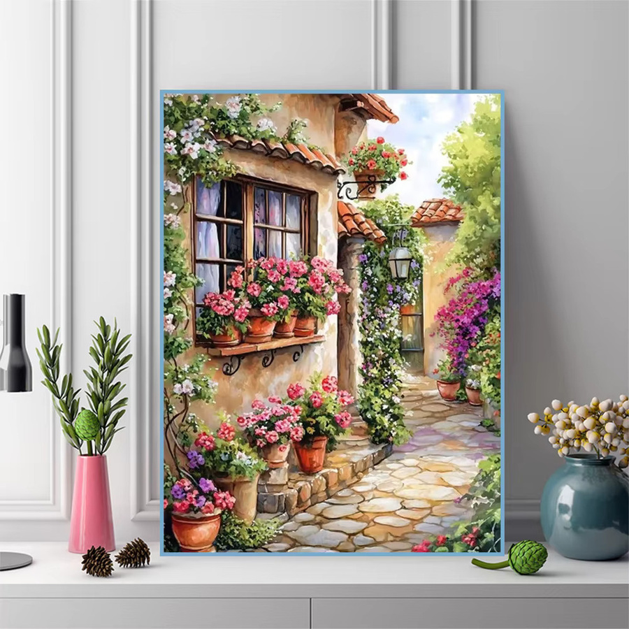 Evershine Diamant-Mosaik Fenster-Landschaft, Bastelset, Natur, Bunt - Bild 3