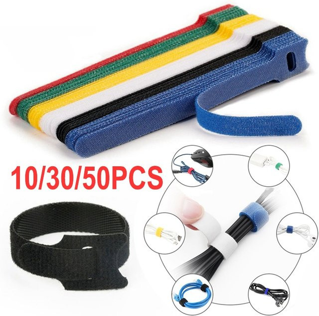 Wiederverwendbare Kabel-Organizer und Kabel-Protektoren in Weiß und Multicolour für Ladegeräte, Kopfhörer, Maus und Tastatur - Bild 1