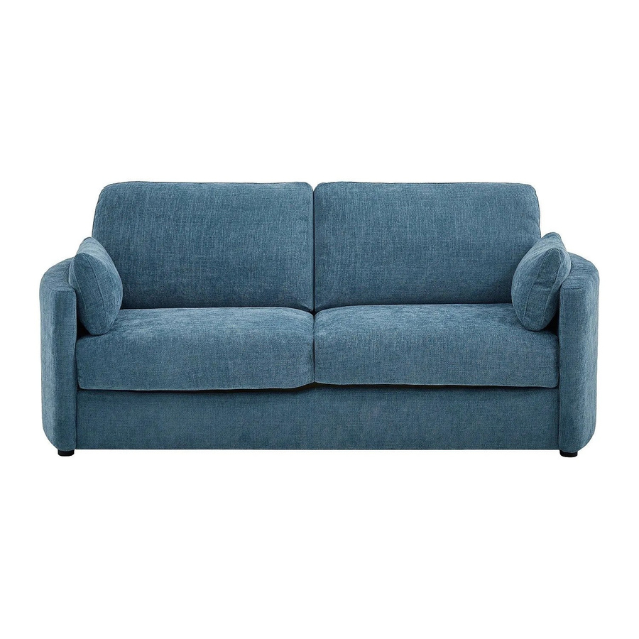 Vente-unique Schlafsofa Bagomi in Blau mit Stoffbezug und Memory-Schaum, Breite: 199 cm - Bild 2