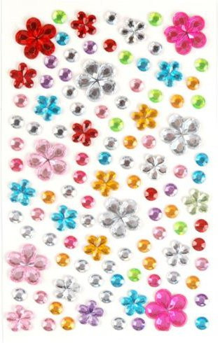 Hercules Gesichtsaufkleber Bunte Sterne Strass, Unisex, Glänzend - Bild 1