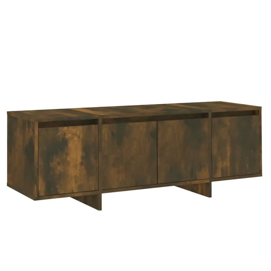 vidaXL TV-Schrank aus Holzwerkstoff in Räuchereiche, Farbe Braun, B/T/H: 120 x 30 x 40,5 cm - Bild 2