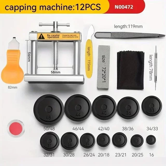 CAOWTAN Uhrmacher Hand Reparatur Tools Kit, Edelstahl, Silber, Unisex - Bild 1