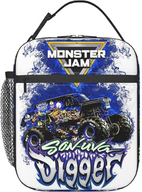 Thermische Monster Jam Lunchtasche für Damen in Blau von Fancy Style Studio - Bild 1