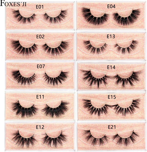 FOXESJI D119 Künstliche Wimpern, 3D Nerz-Wimpern, Natürlich, Unisex - Bild 1