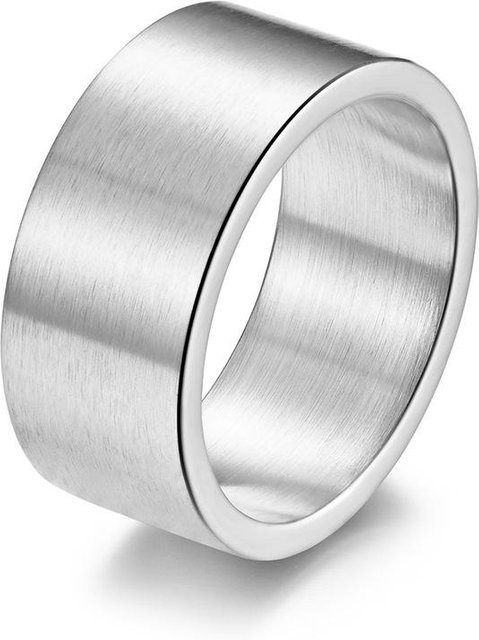 YIRAN Ring Edelstahl, Silber, Herren, 10 mm - Bild 1