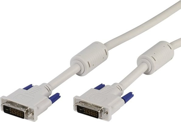 Vivanco DVI-D Dual Link Anschlusskabel in Weiß, Länge: 1,8 m - Bild 1
