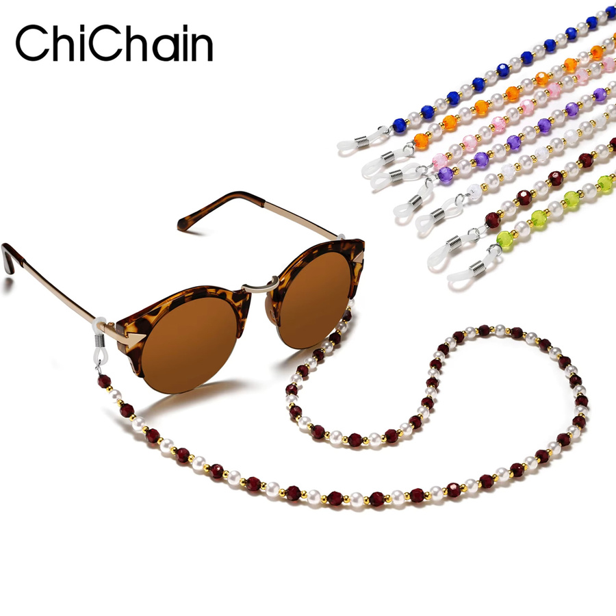 chichain Brillenkette Perlen, multicolour, brown - Bild 2