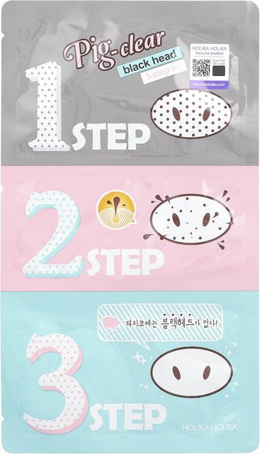 Holika Holika Pig-Nose Clear Mitesser-Set, 3-Stufen-Set, Gesicht - Bild 1