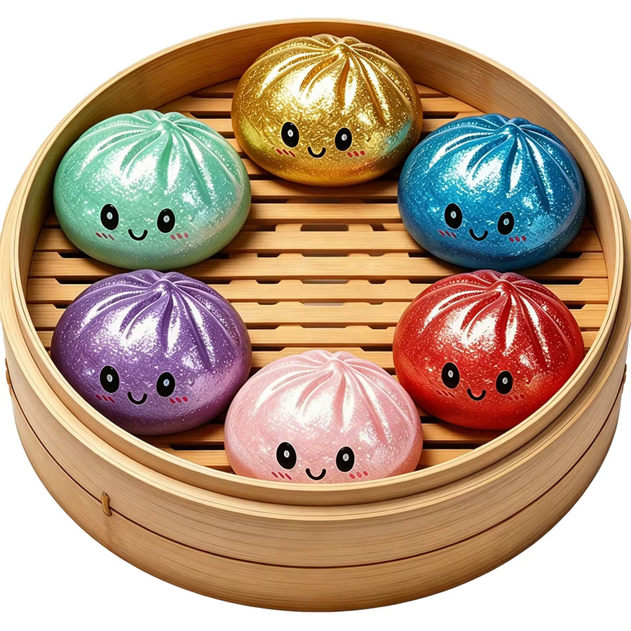 Bandai Knödel-Stressabbau-Spielzeug mit Bambus-Dampfgarer - Bild 3