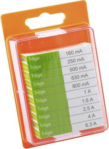 ESKA Feinsicherung-Sortiment Träge in Multicolor, Durchmesser: 5 mm, Länge: 20 mm, 100 Stück - Bild 1