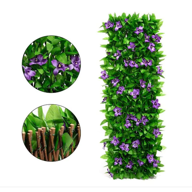 Künstliche Hecke als grüner Sichtschutz aus Kunststoff für Garten und Balkon, B/H: 40 x 200 cm - Bild 4