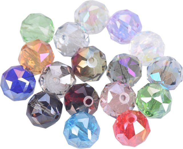 Dreamzeal Kristallglasperlen, rund, facettiert, 11 mm, Unisex - Bild 1