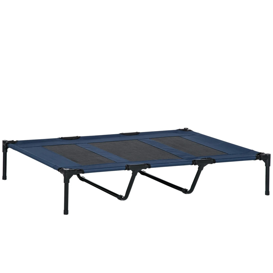 PawHut Hundebett Outdoor Dunkelblau mit Texteline-Stoff und Metallgestell - Bild 2