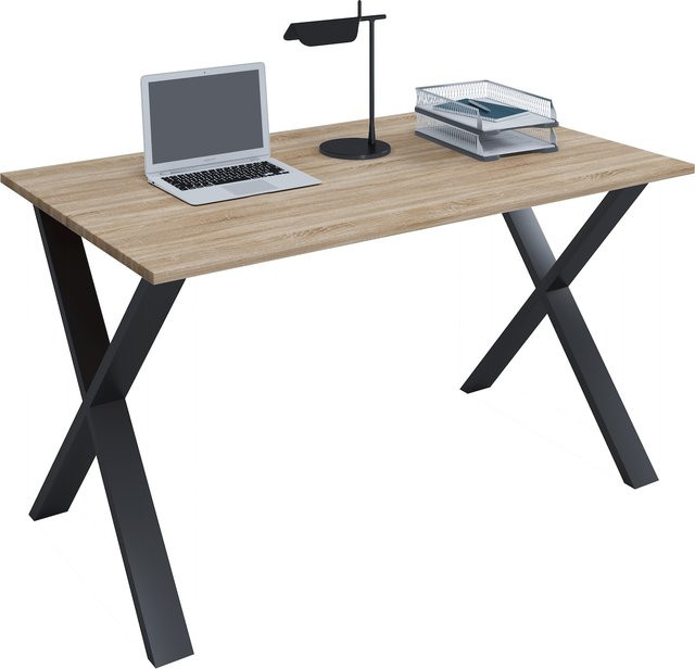 VCM Schreibtisch Lona X mit Metallgestell für Homeoffice und Arbeitszimmer, B: 160 cm, T: 80 cm, H: 76 cm - Bild 1